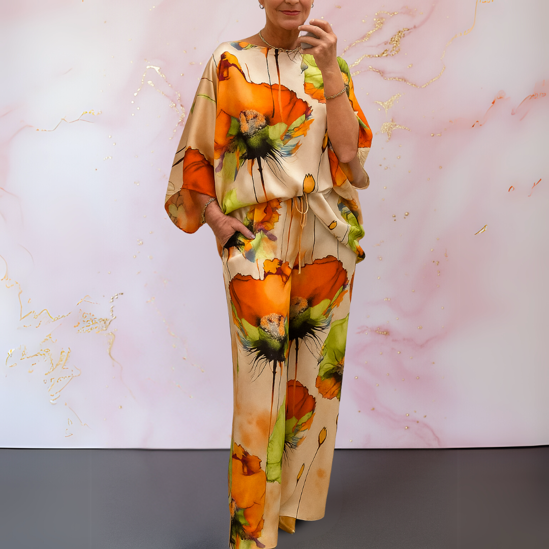 Beatrice - Comfortable Satin Two-Piece Set