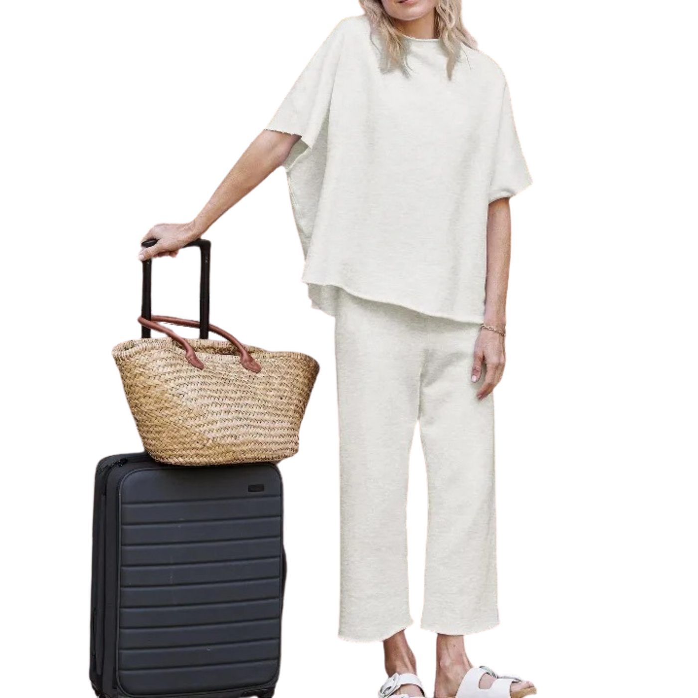 Aella - Relaxed Batwing Sleeve Comfort Set