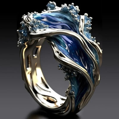 Calantha - Ocean Wave Statement Ring
