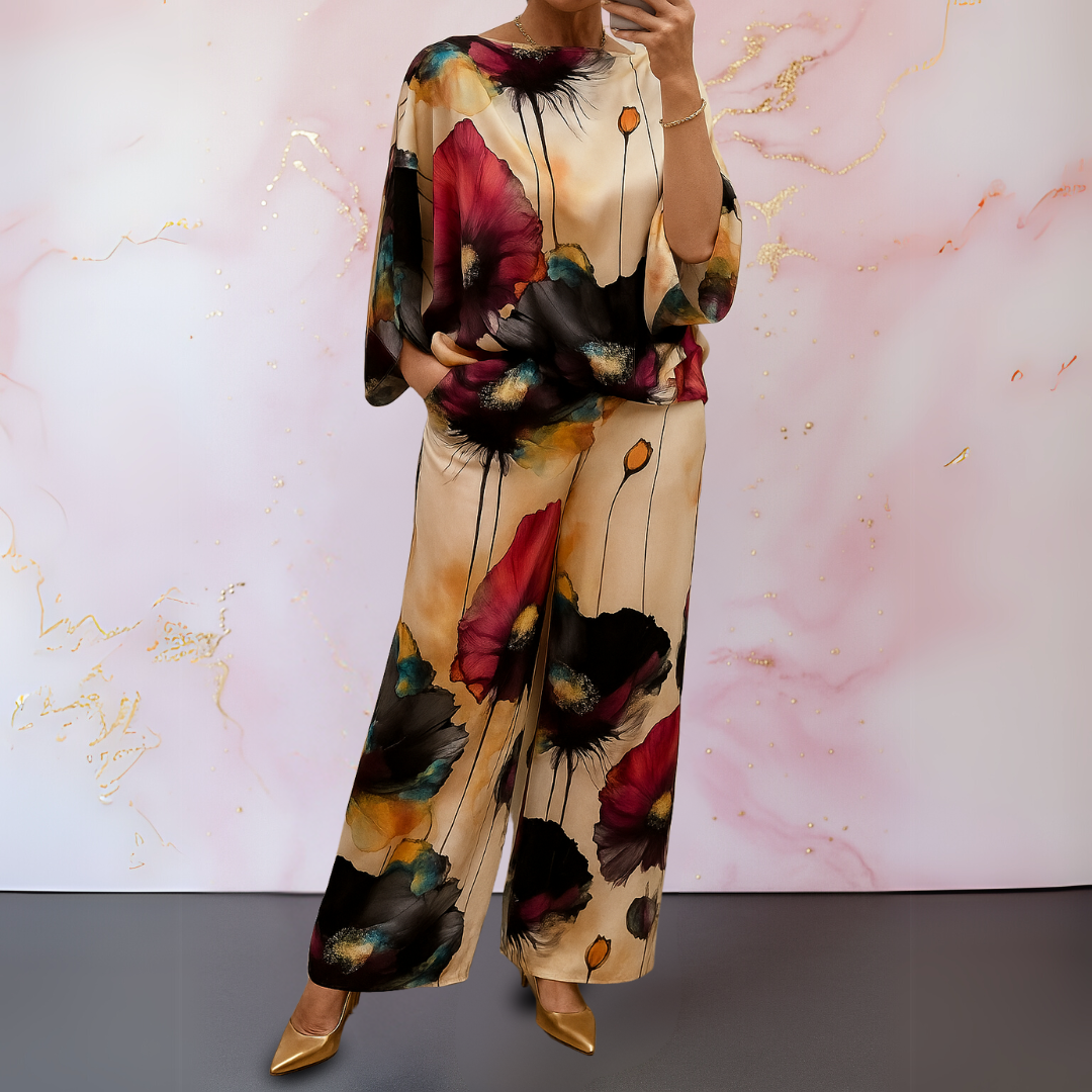 Beatrice - Comfortable Satin Two-Piece Set