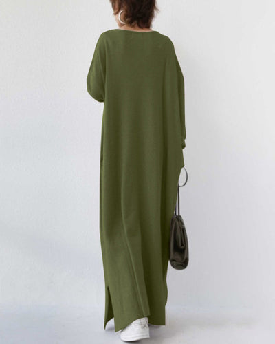 Eudora - Elegant Casual V-Neck Dress