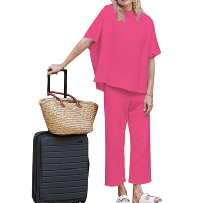 Aella - Relaxed Batwing Sleeve Comfort Set