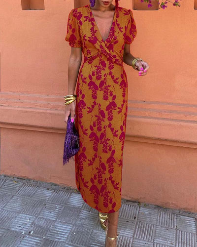 Genessa - Elegant Casual Floral Dress