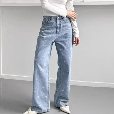 MajoraStyle | Valeria Trendy High-Waist Wide Jeans 🎀