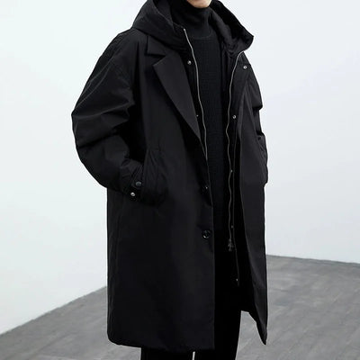 "Modern Comfort" Men's Windbreaker Trench Coat for Lightweight Everyday Use
