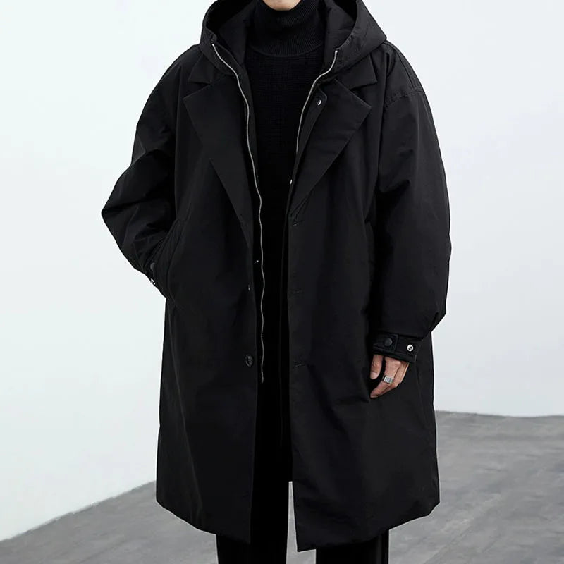 "Modern Comfort" Men's Windbreaker Trench Coat for Lightweight Everyday Use