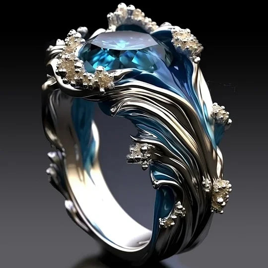 Calantha - Ocean Wave Statement Ring