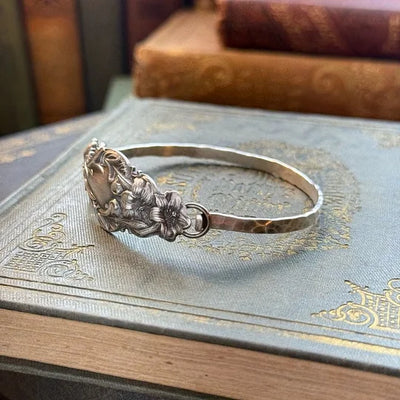 Delyth - Engraved Silver Bracelet