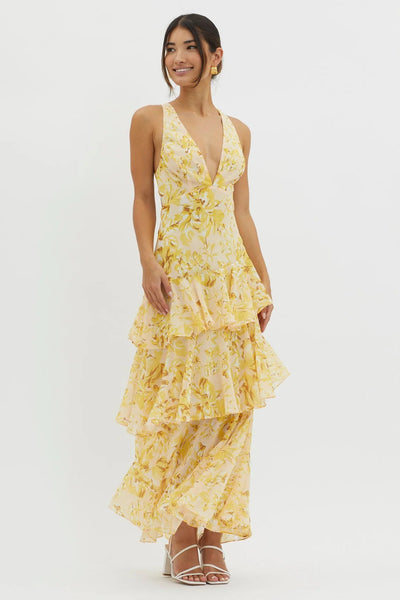 Benedetta - Elegant Floral Maxi Dress