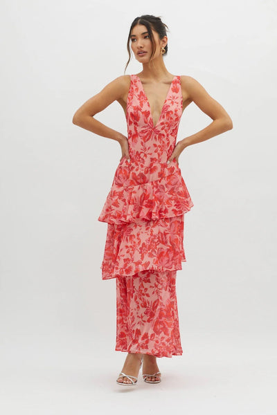 Benedetta - Elegant Floral Maxi Dress